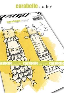 Carabelle Studio Cling Stamp Large - Kooky Cats