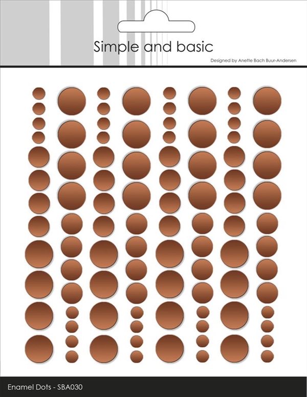 Simple and Basic Enamel Dots - Metallic Copper Matte