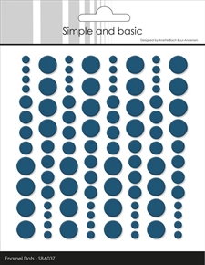 Simple and Basic Enamel Dots - Jeans Blue