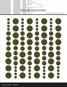 Simple and Basic Enamel Dots - Moss Green