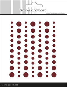 Simple and Basic Enamel Dots MATTE - Wine Red