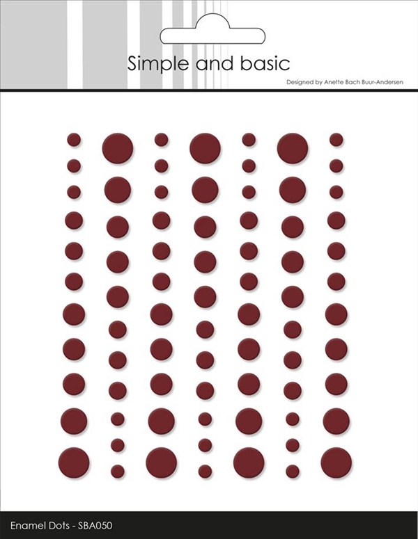Simple and Basic Enamel Dots MATTE - Wine Red