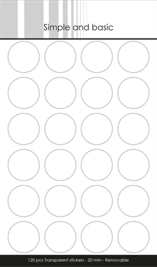 Simple and Basic Clear Circle Stickers - Removable