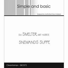 Simple and Basic Clear Stamp - Snemands Suppe