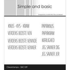 Simple and Basic Clear Stamp - Knus Kys Kram m.fl.