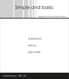 Simple and Basic Clear Stamp - Små Tekster / Glædelig Jul m.fl.