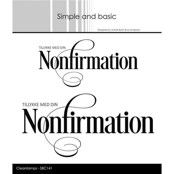 Simple and Basic Clear Stamp - STOR Tekst / Tillykke med din Nonfirmation