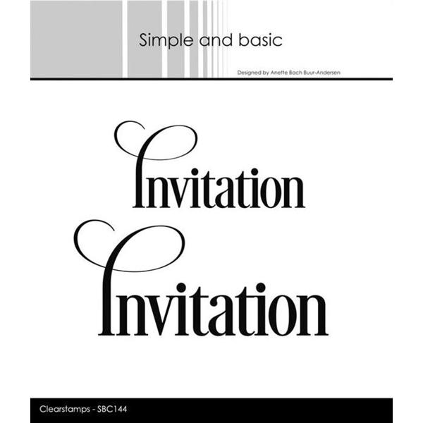 Simple and Basic Clear Stamp - STOR Tekst / Invitation