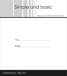 Simple and Basic Clear Stamp - Danske Tekster / Til, Fra