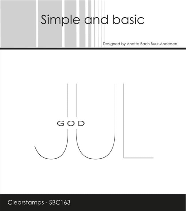 Simple and Basic Clear Stamp - Danske Tekster / God JUL