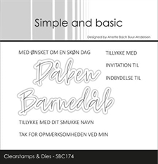 Simple and Basic Clear Stamp & Die Set - Barnedåb