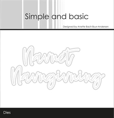 Simple and Basic Clear Stamp & Die Set - Navngivning