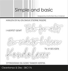 Simple and Basic Clear Stamp & Die Set - Kondolerer