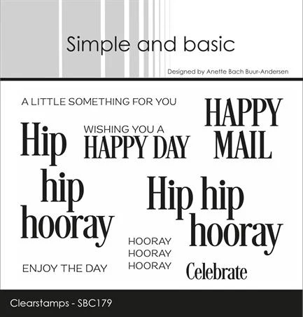 Simple and Basic Clear Stamp - Hip hip hooray