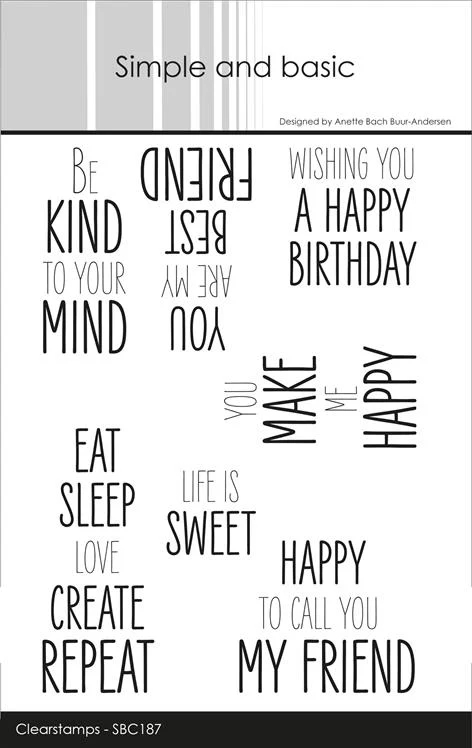 Simple and Basic Clear Stamp Set - Life is Sweet