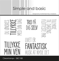 Simple and Basic Clear Stamp Set - Tro på dig selv