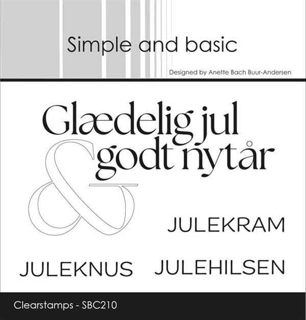 Simple and Basic Clear Stamp - Julehilsen m.fl.