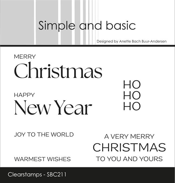 Simple and Basic Clear Stamp - Merry Christmas m.fl.