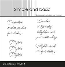 Simple and Basic Clear Stamp - De bedste ønsker m.fl.