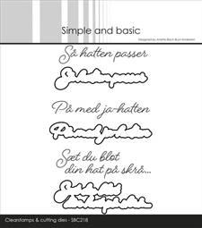 Simple and Basic Clear Stamp & Die Set - Så hatten passer m.fl.