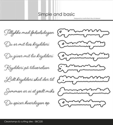 Simple and Basic Clear Stamp & Die Set - Du er mit krydderi m.fl.