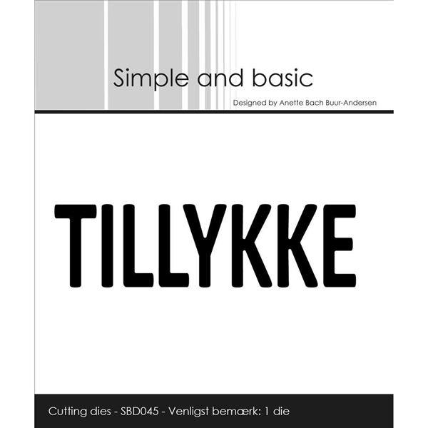Simple and Basic Die - Text Plate / Tillykke