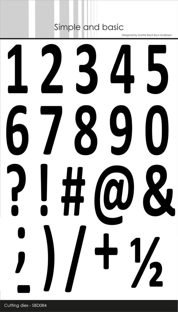 Simple and Basic Die Numbers XXL