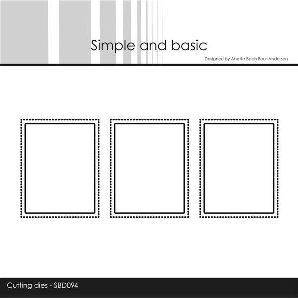 Simple and Basic Die - 3 Pierced Windows (én die)