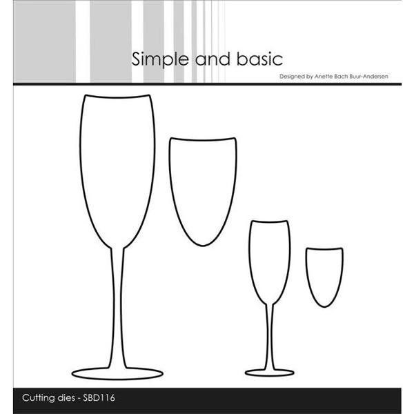 Simple and Basic Die - Champagne Glasses