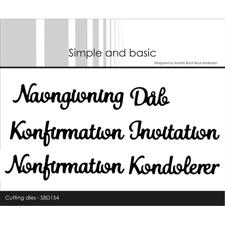 Simple and Basic Die - Mini Tekster (Dåb, Konfirmation m.fl)
