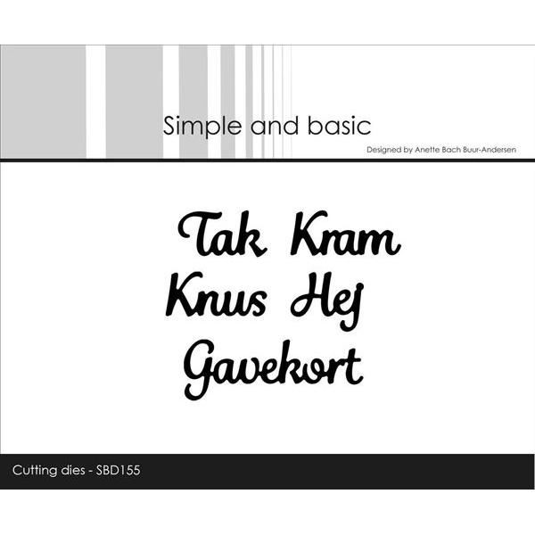 Simple and Basic Die - Mini Tekster (Tak, Kram m.fl)