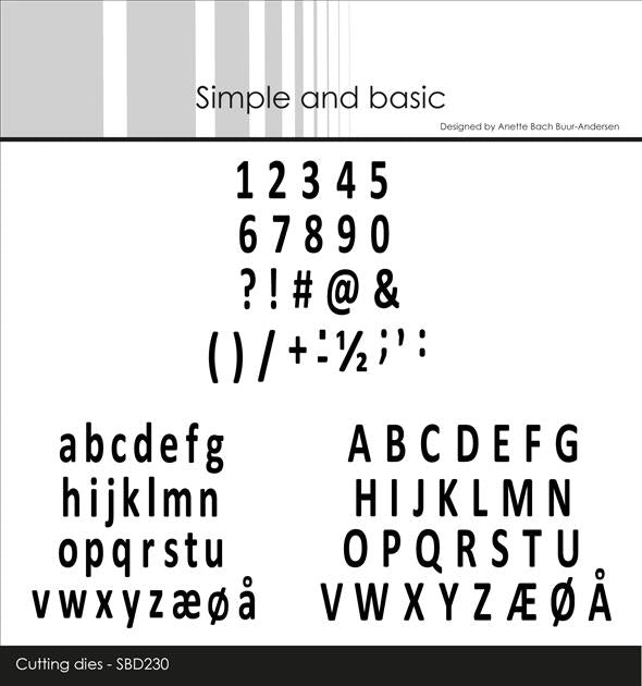 Simple and Basic Die - MINI MINI Alphabet & Numbers