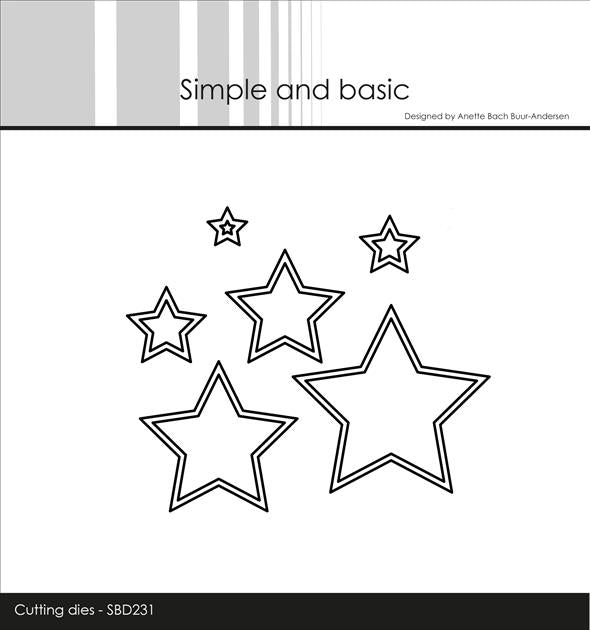 Simple and Basic Die - Outline Stars