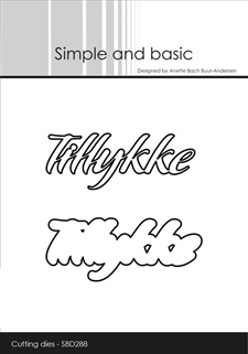 Simple and Basic Die - Tekst m. Skygge / Tillykke