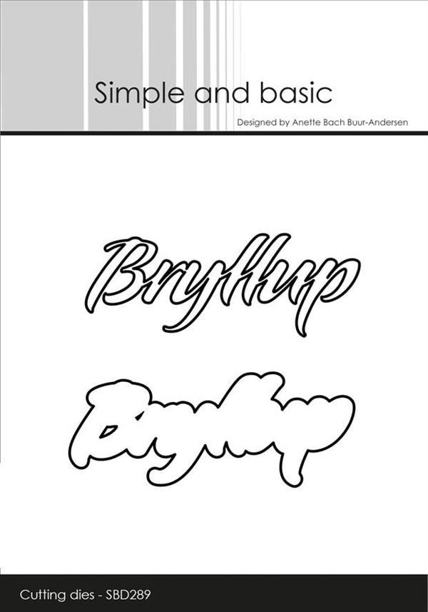Simple and Basic Die - Tekst m. Skygge / Bryllup
