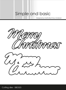 Simple and Basic Die - Merry Christmas