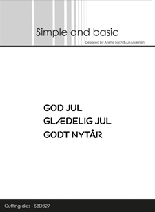 Simple and Basic Die - Cut Words - Danske tekster #5 (God Jul m.fl.)