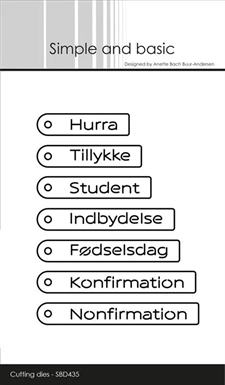 Simple and Basic Die - Danish Tag Texts / Hurra m.fl.