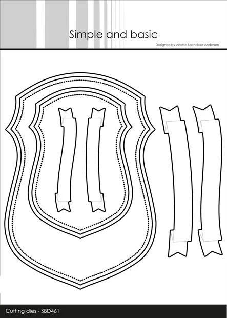 Simple and Basic Die - Shield w. Banner