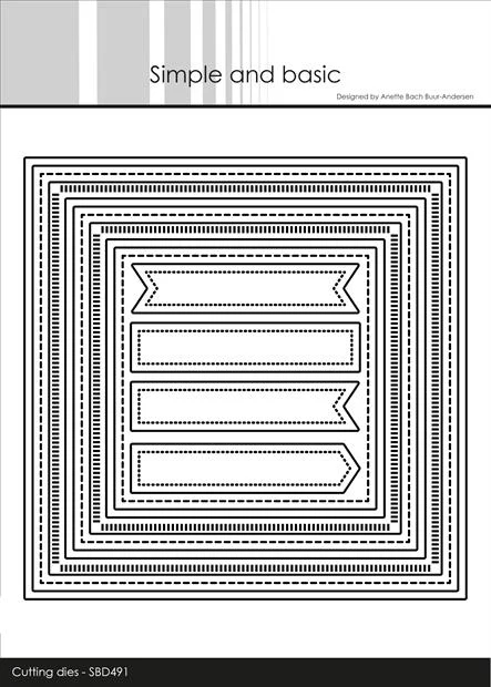 Simple and Basic Die - Combi Striped Frames / Square