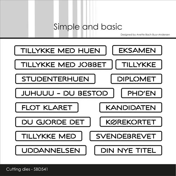 Simple and Basic Die - All-in-one Plate / Eksamen