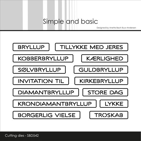 Simple and Basic Die - All-in-one Plate / Bryllup