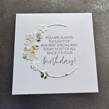 Simple and Basic Die - Flower Wreath Halfcircle