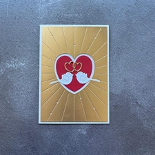 Simple and Basic Die - Heart Rays A6