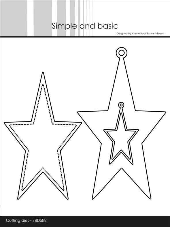 Simple and Basic Die - Oblong Stars w. tag #1