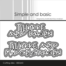 Simple and Basic Die - Tillykke med Dagen