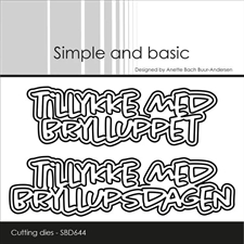 Simple and Basic Die - Tillykke med Brylluppet