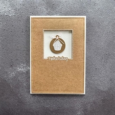 Simple and Basic Clear Stamp & Die Set - Ramme m. Fødselsdag