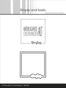 Simple and Basic Clear Stamp & Die Set - Ramme m. Bryllup