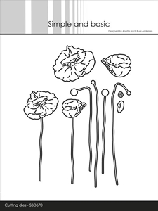 Simple and Basic Die - Poppies